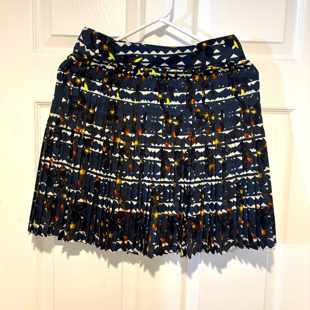 J. CREW Pleated Lattice Skirt In Hidden Floral